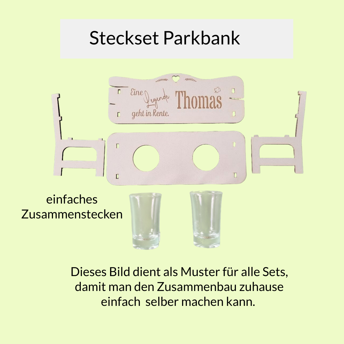 Snapsbank Rhöner Blut – Schnapsbank mit Gravur Fliegerdenkmal Rhön