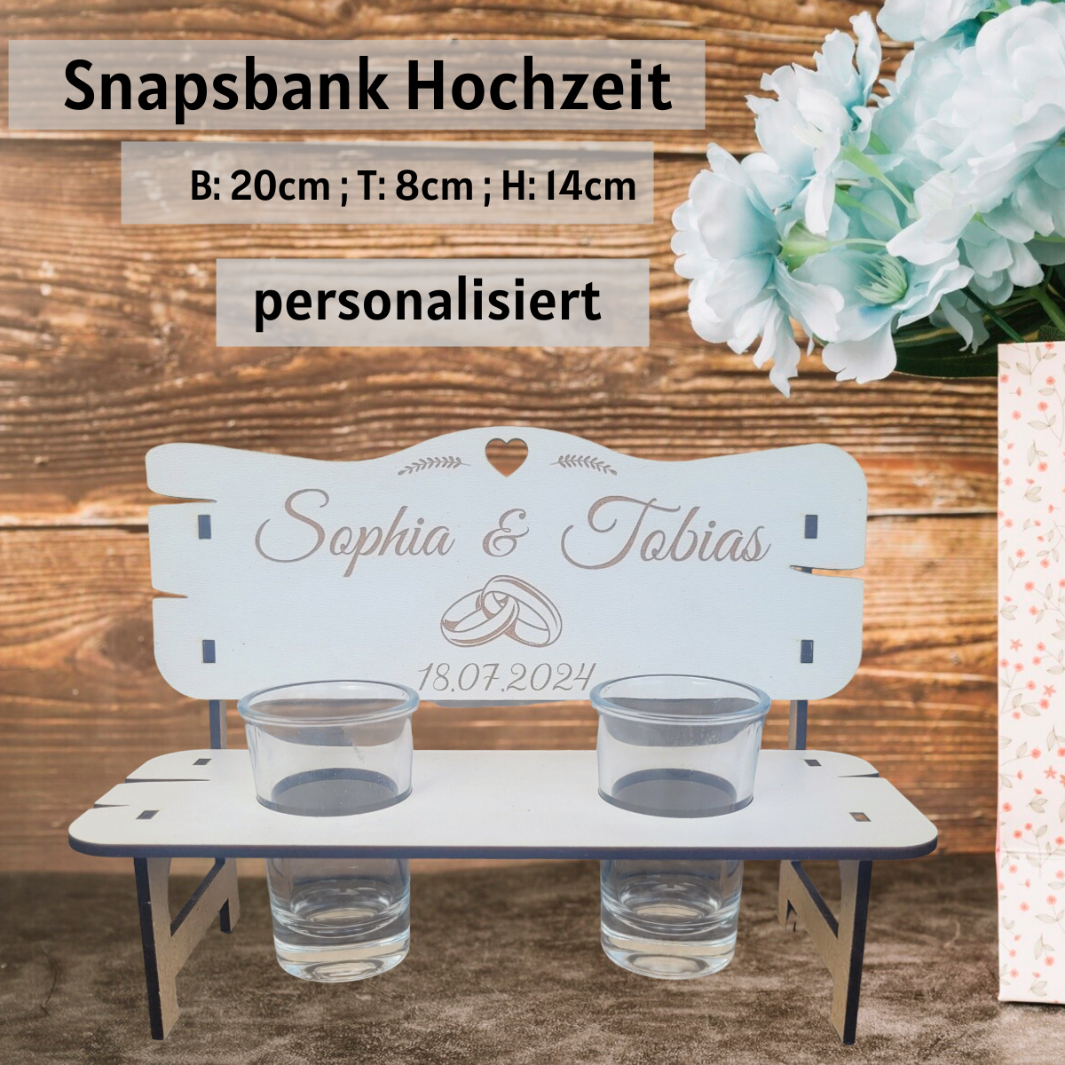 Snapsbank Hochzeit - personalisiert