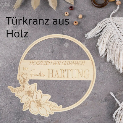 Türkranz mit Blume - Personalisiert - Funny Bake
