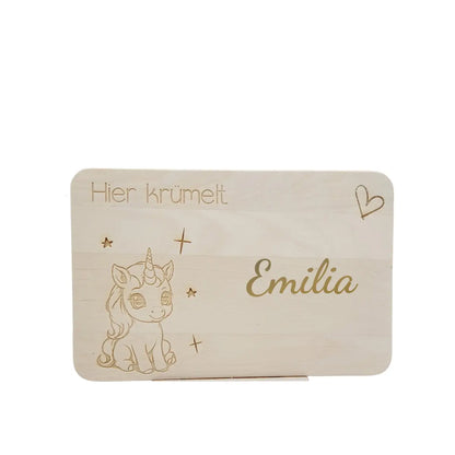 Frühstücksbrett  Einhorn mit Name - Funny Bake