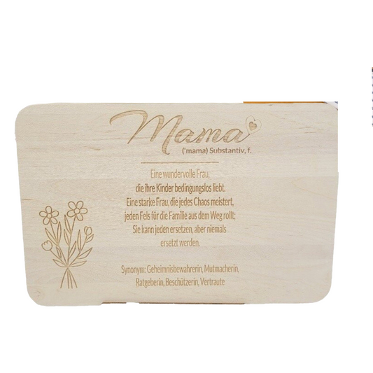 Frühstücksbrett Muttertag mit Blumen