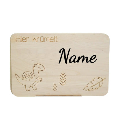 Frühstücksbrett  Dino mit Name - Funny Bake