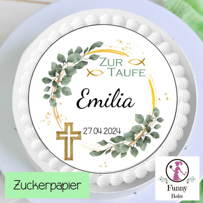 Tortenaufleger "Zur Taufe" - Funny Bake