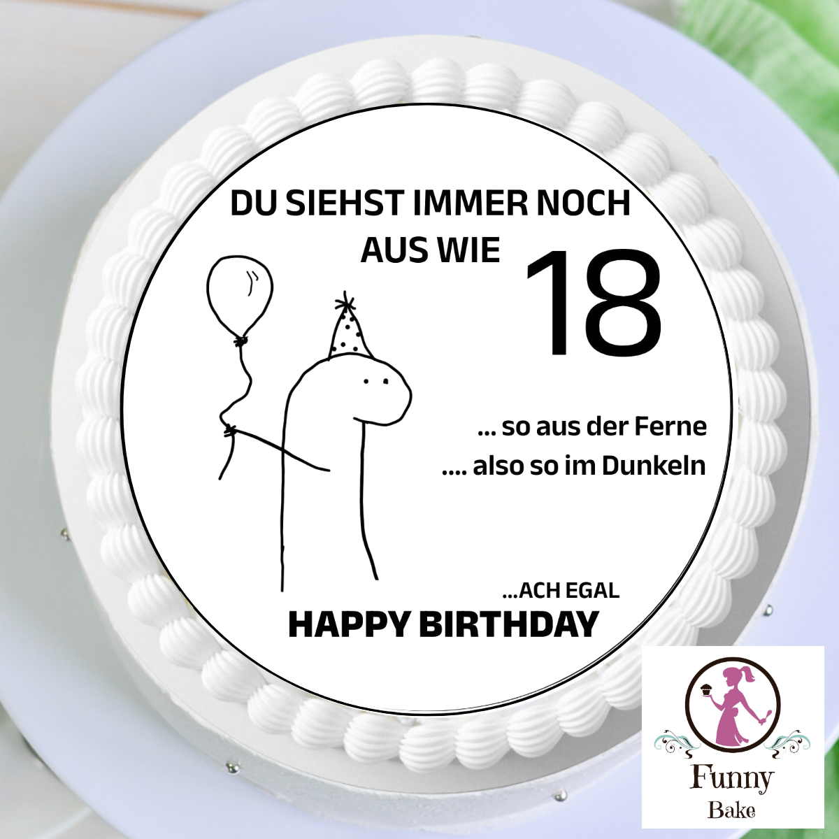 Tortenaufleger Geburtstag mit Humor