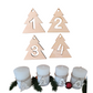 Adventskranz-Anhänger Tannen mit Zahlen