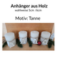 Adventskranz-Anhänger Tannen mit Zahlen