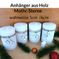 Adventskranz Anhänger Sterne  mit Zahlen 1-4