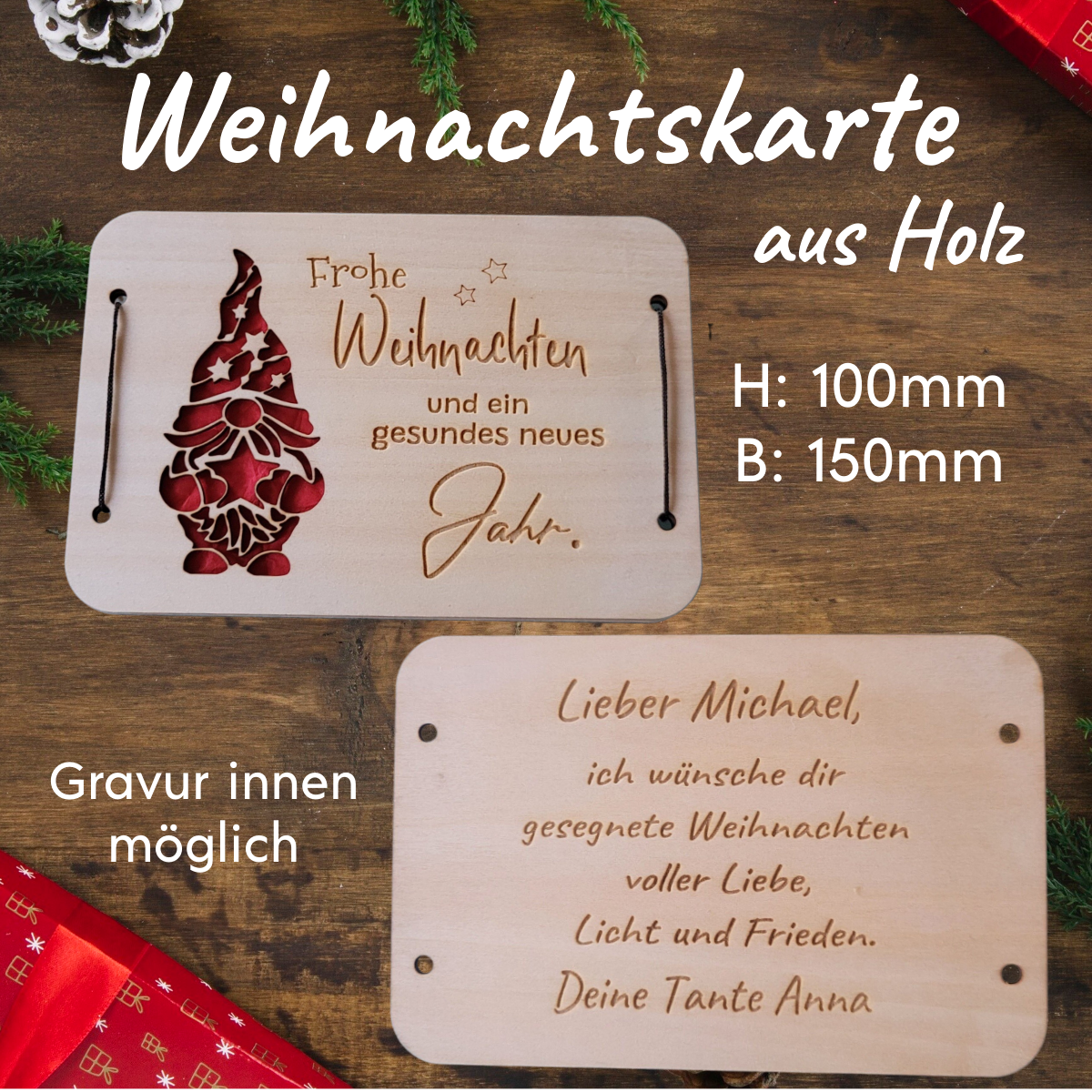 Geldkarte Wichtel 150x 100mm