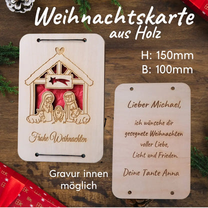 Geldkarte Krippe 100mm x 150mm - Funny Bake