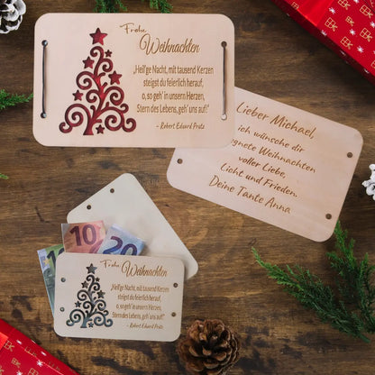 Weihnachtliche Geldkarte mit Vers - Funny Bake