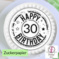 Tortenaufleger Happy Birthday  mit Zahl