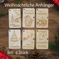 geschenkanhänger holz weihnachtliche motive 6 stück wichtel tannenbaum adventskranz 