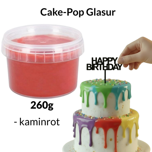 Cakepop Drip Glasur - kaminrot 260g
