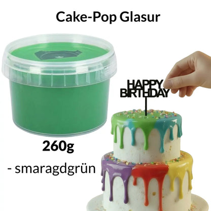 cake-pop glasur smaragdgrün 260 tortenüberzug dripcake