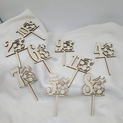 Tortenstecker Fußball Zahlen - Funny Bake