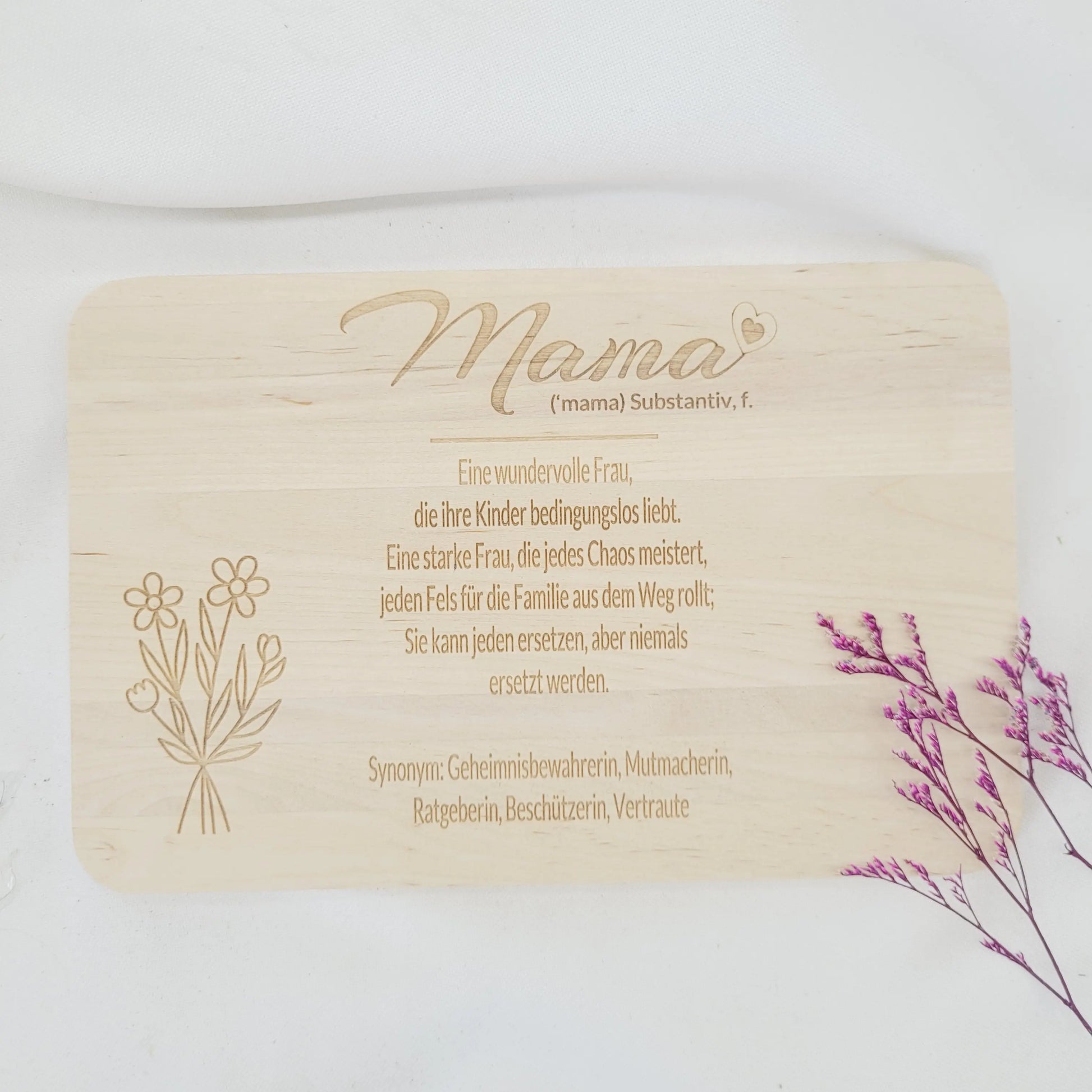 Frühstücksbrett Muttertag mit Blumen - Funny Bake