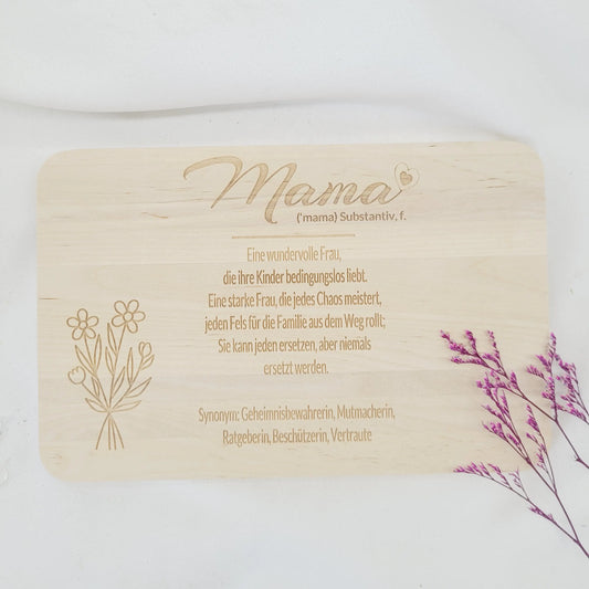 Frühstücksbrett Muttertag mit Blumen - Funny Bake