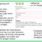 Funybake edible paper label with storage instructions and badges for gluten free, lactose free, and vegan options in German.