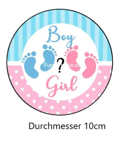 Gender Reveal Muffin Aufleger "Boy or Girl" - Funny Bake