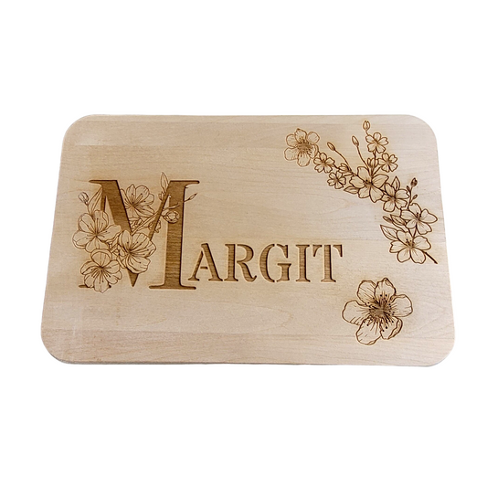 Personalisiertes Frühstücksbrettchen mit Monogram