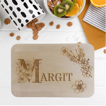 Personalisiertes Frühstücksbrettchen mit Monogram - Funny Bake