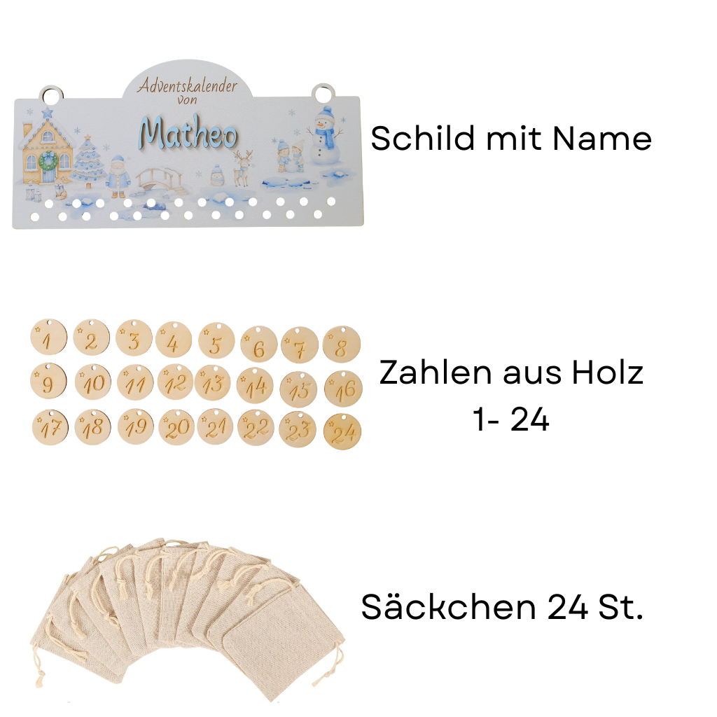 DIY Adventskalender mit Name