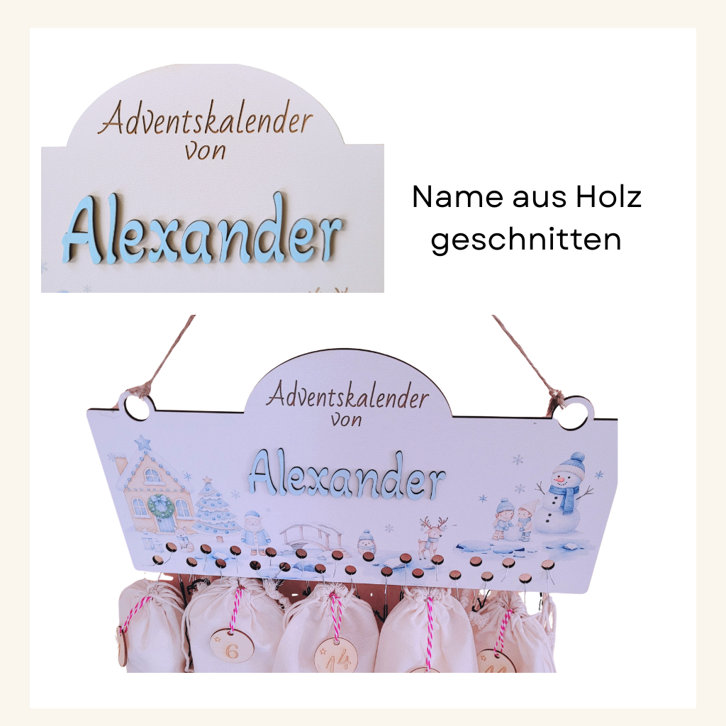 DIY Adventskalender mit Name