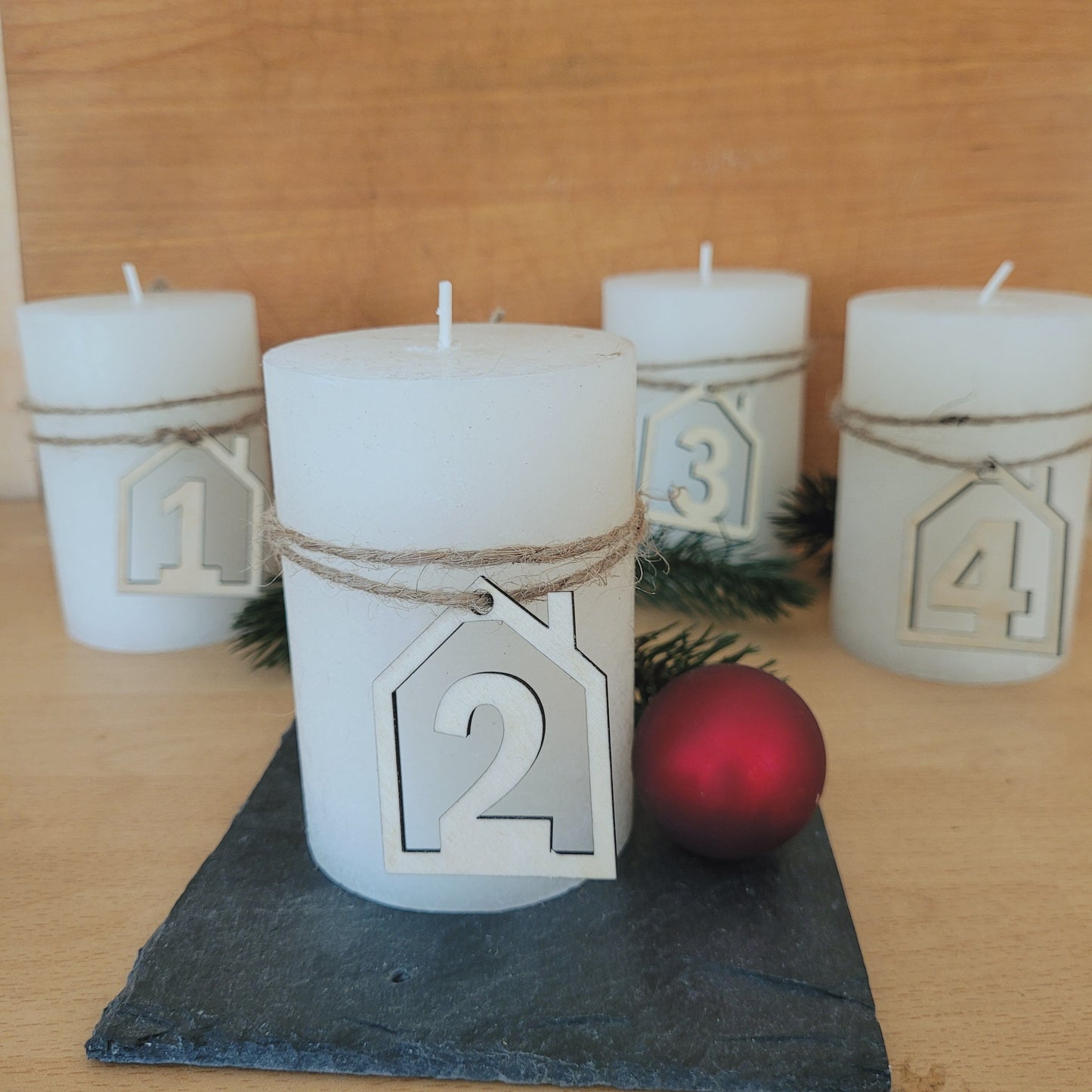 Anhänger für Adventskerzen