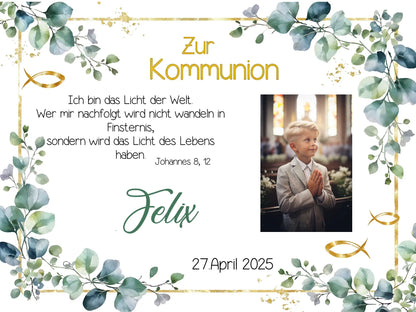 Tortenaufleger Kommunion mit Bild - Funny Bake