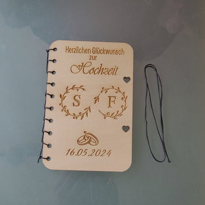 Geldkarte Hochzeit mit Monogramm