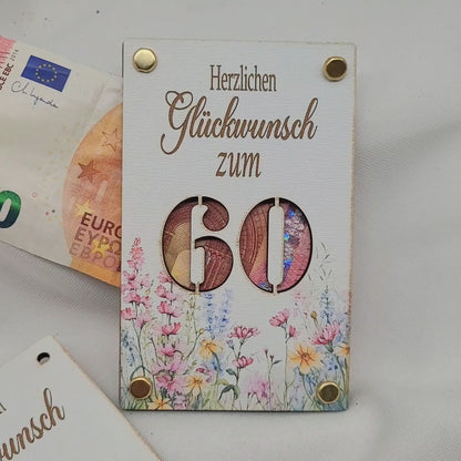 Glueckwunschkarte Blumenwiese Holzfaser