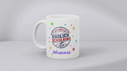 Tasse Einschulung personalisiert mit Name