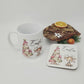 Tassenset Patchworktanne + Untersetzer