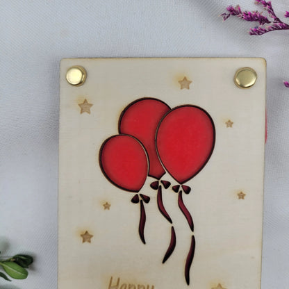 Geldkarte Happy Birthday Ballons - Funny Bake