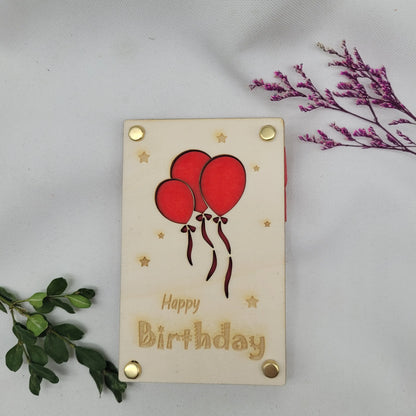 Geldkarte Happy Birthday Ballons - Funny Bake