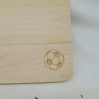 Frühstücksbrett  Fußball mit Name - Funny Bake