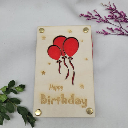 Geldkarte Happy Birthday Ballons - Funny Bake