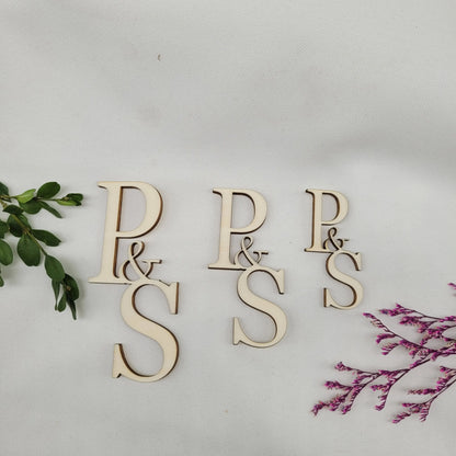 Buchstabenkombi Hochzeit Holz viele Größen - Funny Bake