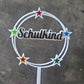Tortenstecker Schulkind mit bunten Sternen