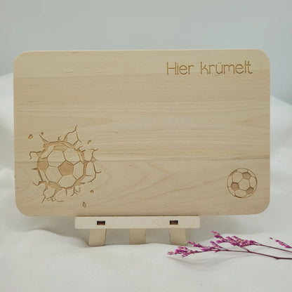 Frühstücksbrett  Fußball mit Name - Funny Bake