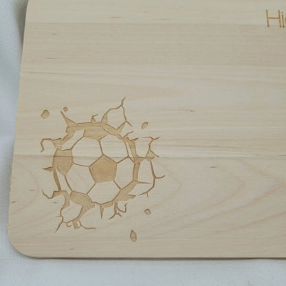 Frühstücksbrett  Fußball mit Name - Funny Bake