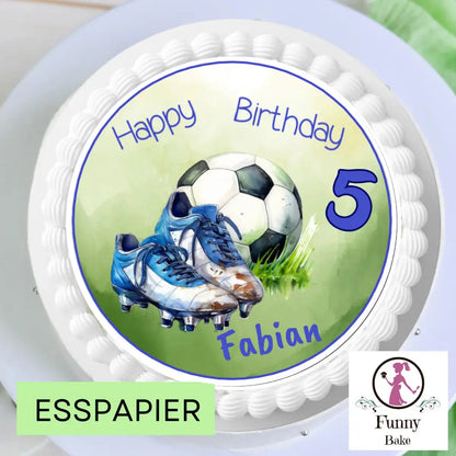 Tortenaufleger Fußball+Schuhe Kindergeburtstag Funnybake.de