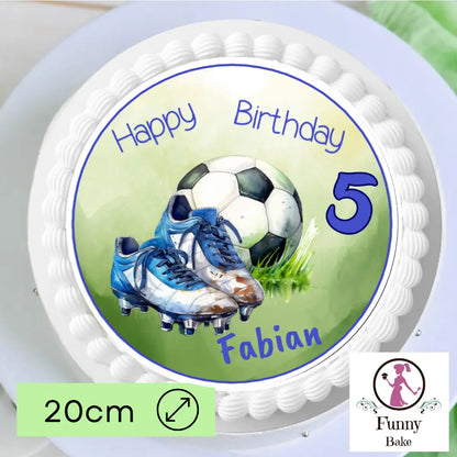 Tortenaufleger Fußball+Schuhe Kindergeburtstag Funnybake.de