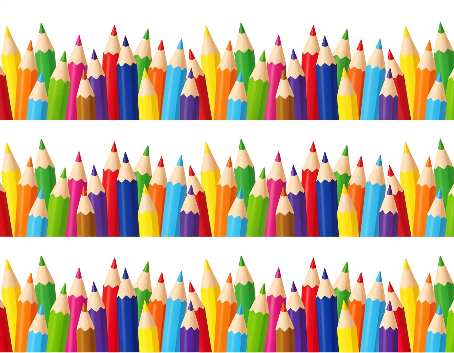 Tortenband mit Stifte-Motiv zur Einschulung, seitliche Tortendekoration für selbst gebackene Einschulungstorten