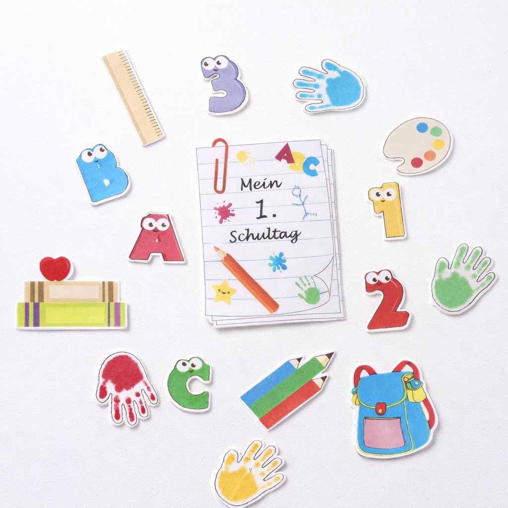 Essbare Tortendeko „Mein 1. Schultag“ aus Esspapier für Einschulung, Schulanfang und 1. Schultag