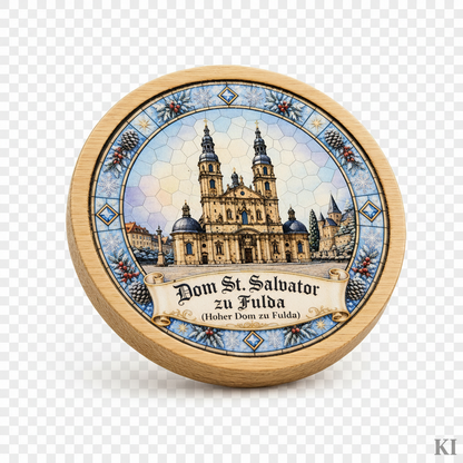 Untersetzer Fulda Dom Winter Schriftzug KI