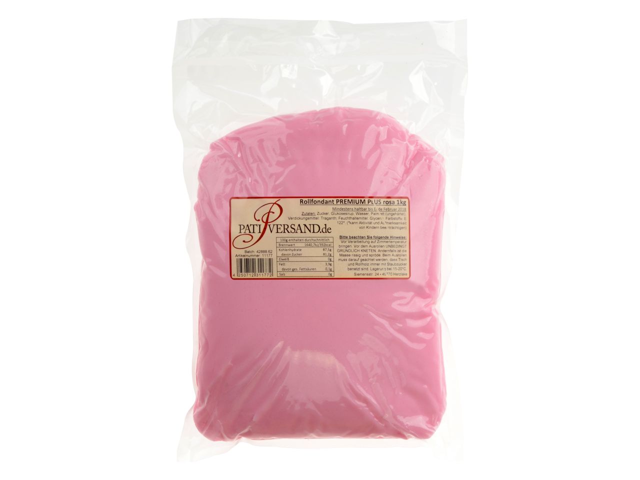 Pati-Versand Rollfondant rosa 1kg
