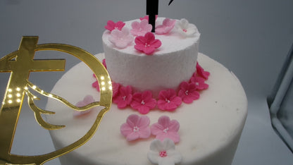 Tortenstecker Topper Kruez Taube Taufe Kommunion Firmung