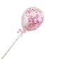 Ballon Tortenstecker Konfetti -rosa