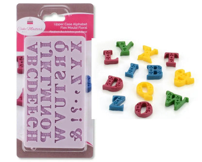 Buchstaben A-Z Silikonform Florales Muster - Funny Bake